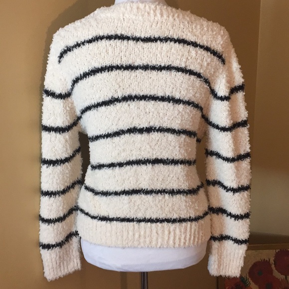 VINCE Size SMALL Stripe Nubby Sweater Nautical Crewneck Linen Cotton $395 NEW - Picture 4 of 8